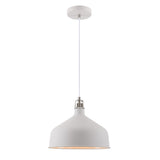 Modern Elegance Pendant Light, Sand White & Satin Nickel Finish