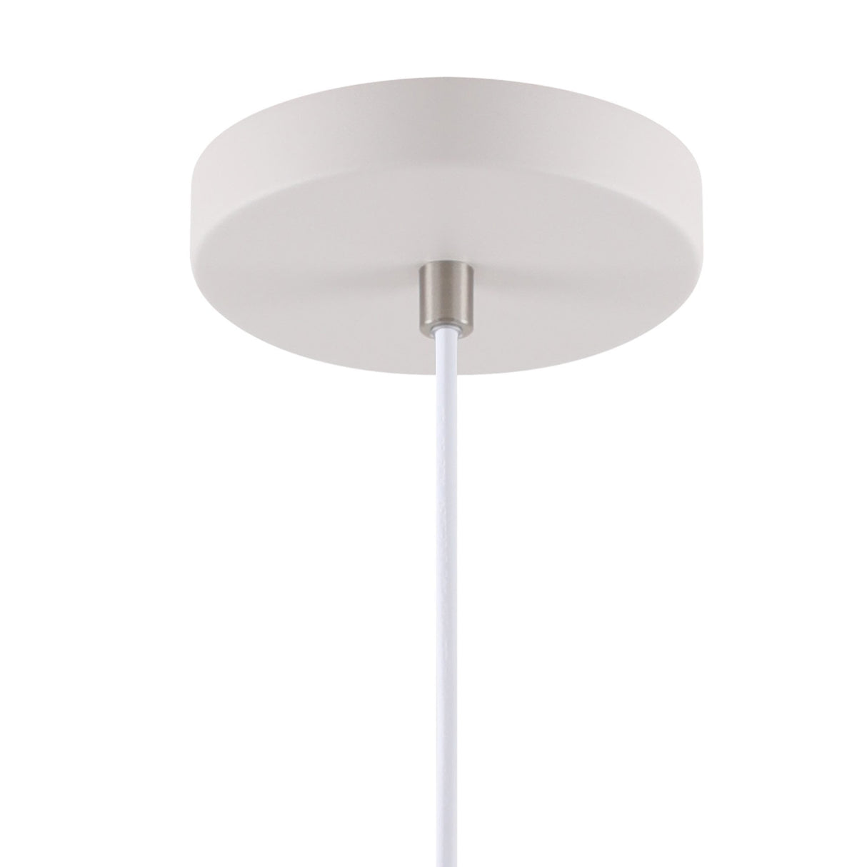 Modern Elegance Pendant Light, Sand White & Satin Nickel Finish
