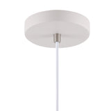 Modern Elegance Pendant Light, Sand White & Satin Nickel Finish