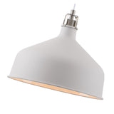 Modern Elegance Pendant Light, Sand White & Satin Nickel Finish
