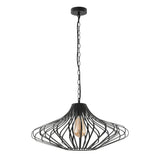 Sleek Matte Black E27 Pendant Light Fixture