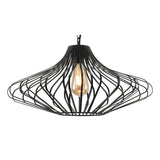 Sleek Matte Black E27 Pendant Light Fixture