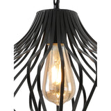 Sleek Matte Black E27 Pendant Light Fixture