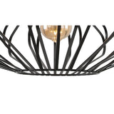Sleek Matte Black E27 Pendant Light Fixture