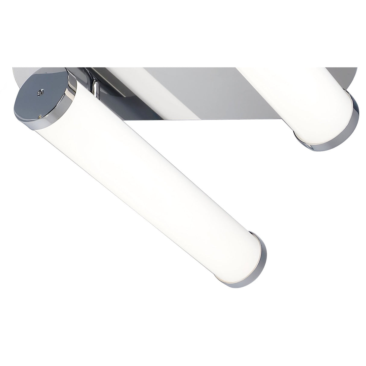 Sleek Polished Chrome LED Ceiling Light, 2 x 9W, 4000K, IP44, 1153lm, 3-Year Warranty