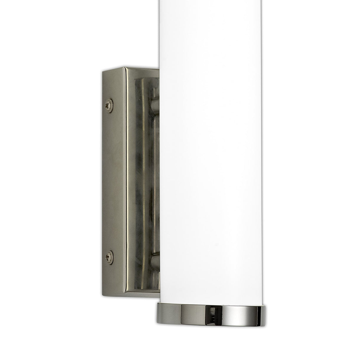 Compact Chrome Wall Light with Opal Shade, 9W LED, 4000K, IP44, 3-Year Warranty