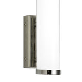 Compact Chrome Wall Light with Opal Shade, 9W LED, 4000K, IP44, 3-Year Warranty