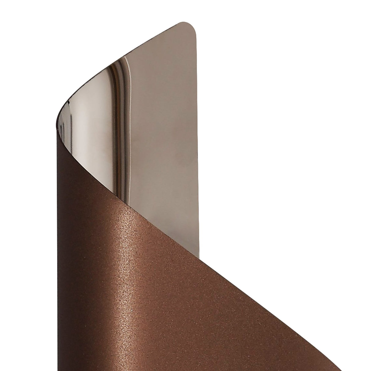 Compact Wall Light, 8W LED, Warm White 3000K, 640lm, Satin Brown & Chrome Finish, 3-Year Warranty