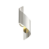 Compact Silver & Chrome LED Wall Fixture, 8W, 3000K, 640lm, 3-Year Warranty