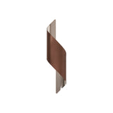 Elegant Wall Lamp with Frosted Shade, 8W LED, 3000K, Satin Brown/Chrome, 3-Year Warranty