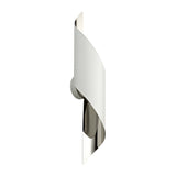 Modern Wall Sconce, 8W Integrated LED, 3000K Warm Glow, White/Polished Chrome, 3-Year Warranty