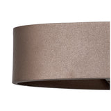 Satin Brown and Polished Chrome Wall Lamp, Frosted Shade, 6W LED, 3000K, 480lm, 3-Year Warranty