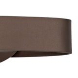 Satin Brown and Polished Chrome Wall Lamp, Frosted Shade, 6W LED, 3000K, 480lm, 3-Year Warranty