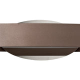 Satin Brown and Polished Chrome Wall Lamp, Frosted Shade, 6W LED, 3000K, 480lm, 3-Year Warranty