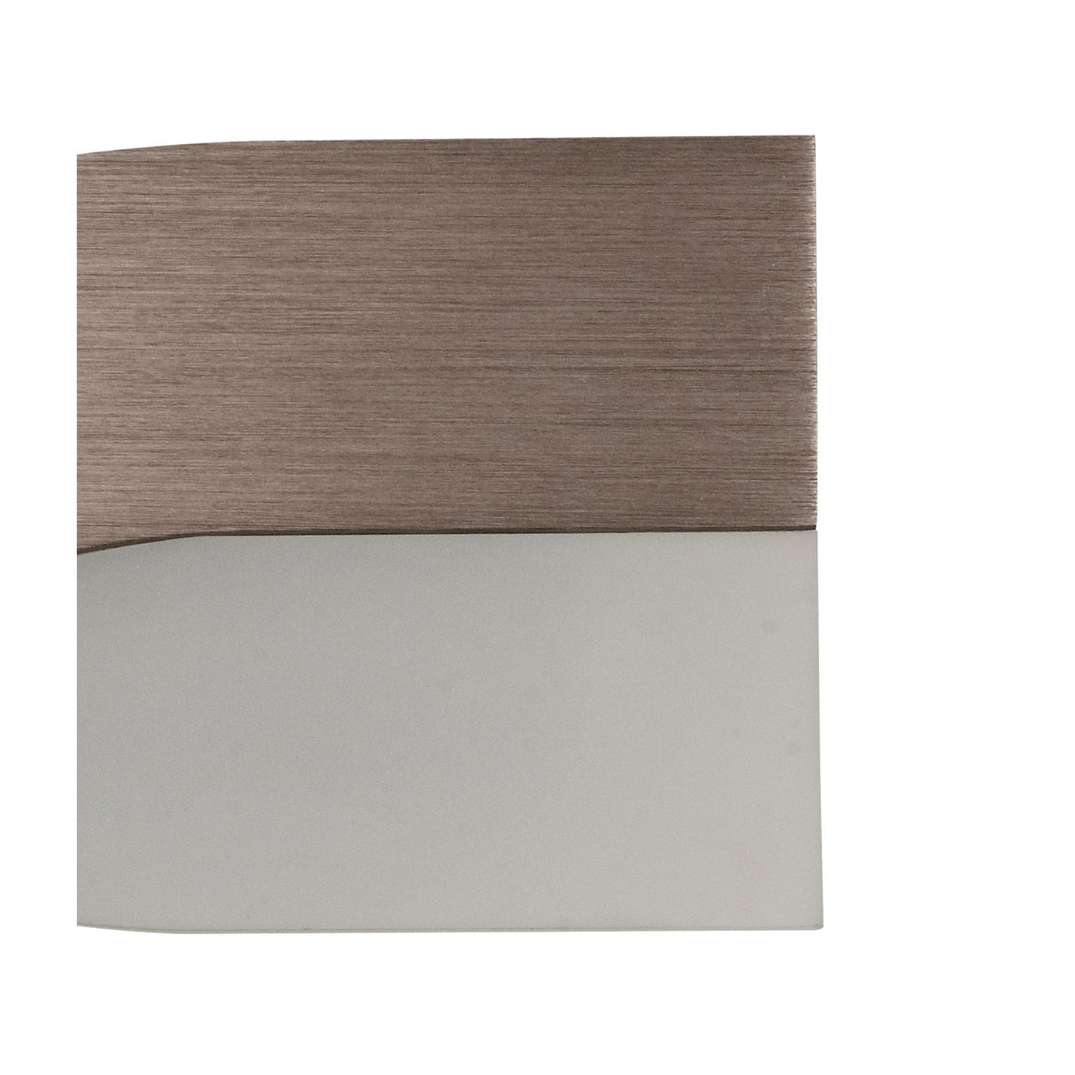Modern Wall Lamp, 8W LED, Warm White, Brushed Brown and Frosted Finish, 3-Year Warranty