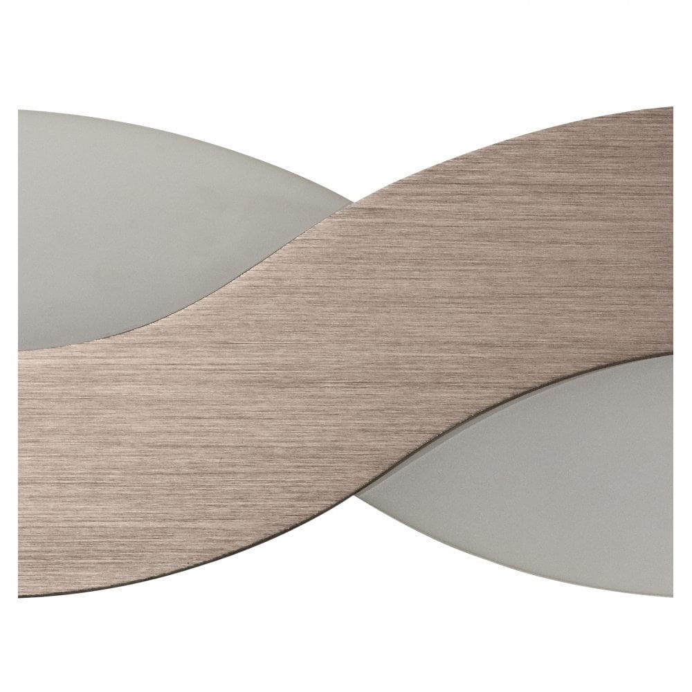 Modern Wall Lamp, 8W LED, Warm White, Brushed Brown and Frosted Finish, 3-Year Warranty