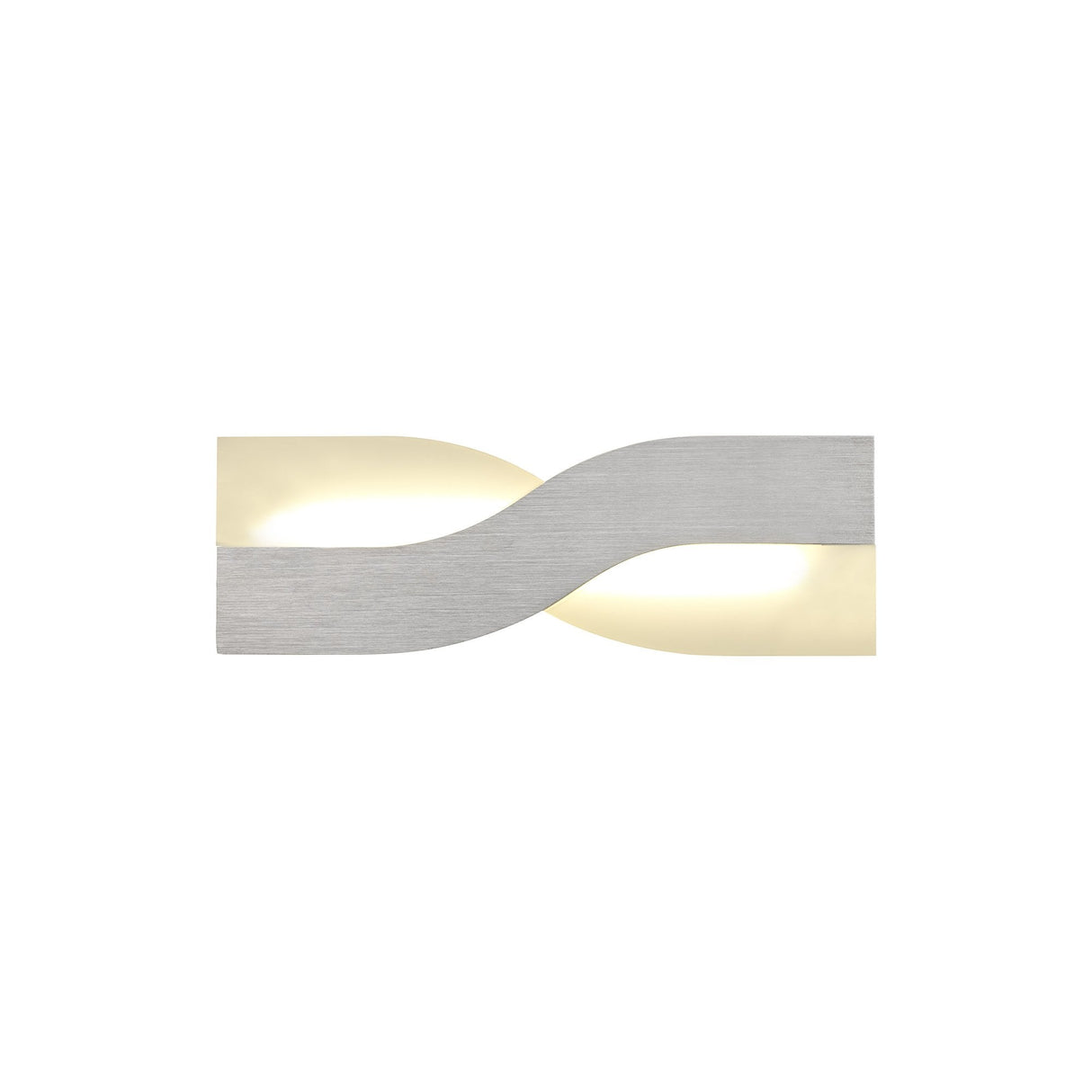 Brushed Aluminium Wall Lamp, 8W LED, 3000K Warm Light, Frosted White Shade, 640 Lumens, 3-Year Warranty