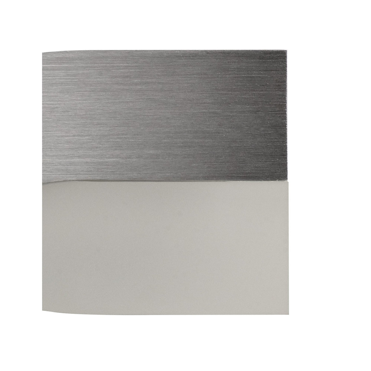 Brushed Aluminium Wall Lamp, 8W LED, 3000K Warm Light, Frosted White Shade, 640 Lumens, 3-Year Warranty
