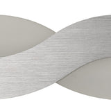 Brushed Aluminium Wall Lamp, 8W LED, 3000K Warm Light, Frosted White Shade, 640 Lumens, 3-Year Warranty