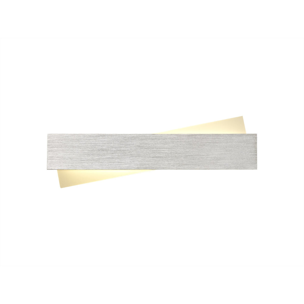Modern Wall LED Light, 8W, 3000K Warm White, Brushed Aluminium with Frosted White Shade, 640 Lumens, 3-Year Warranty