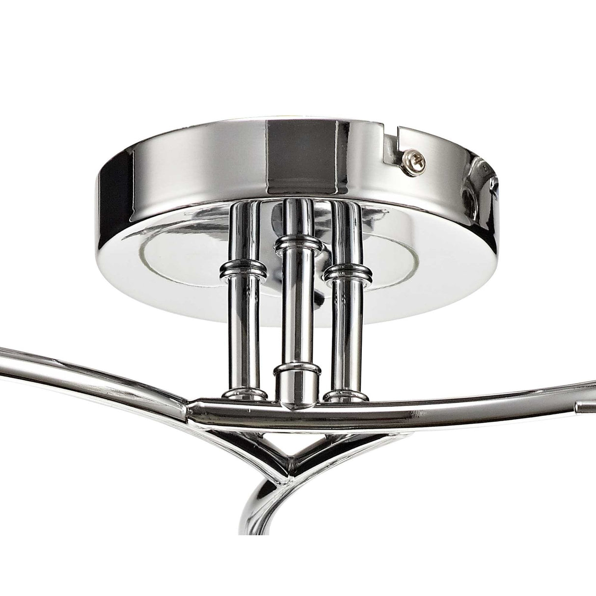 Radiant Elegance Semi-Flush Ceiling Light with Crystal Glass Detailing