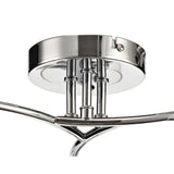 Radiant Elegance Semi-Flush Ceiling Light with Crystal Glass Detailing