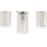 Radiant Elegance Semi-Flush Ceiling Light with Crystal Glass Detailing