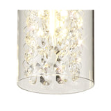 Radiant Elegance Semi-Flush Ceiling Light with Crystal Glass Detailing