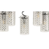Elegance Crystal Glass Ceiling Light, 5 x E14, Polished Chrome Finish