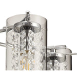 Elegance Crystal Glass Ceiling Light, 5 x E14, Polished Chrome Finish