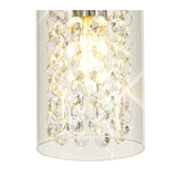 Elegance Crystal Glass Ceiling Light, 5 x E14, Polished Chrome Finish