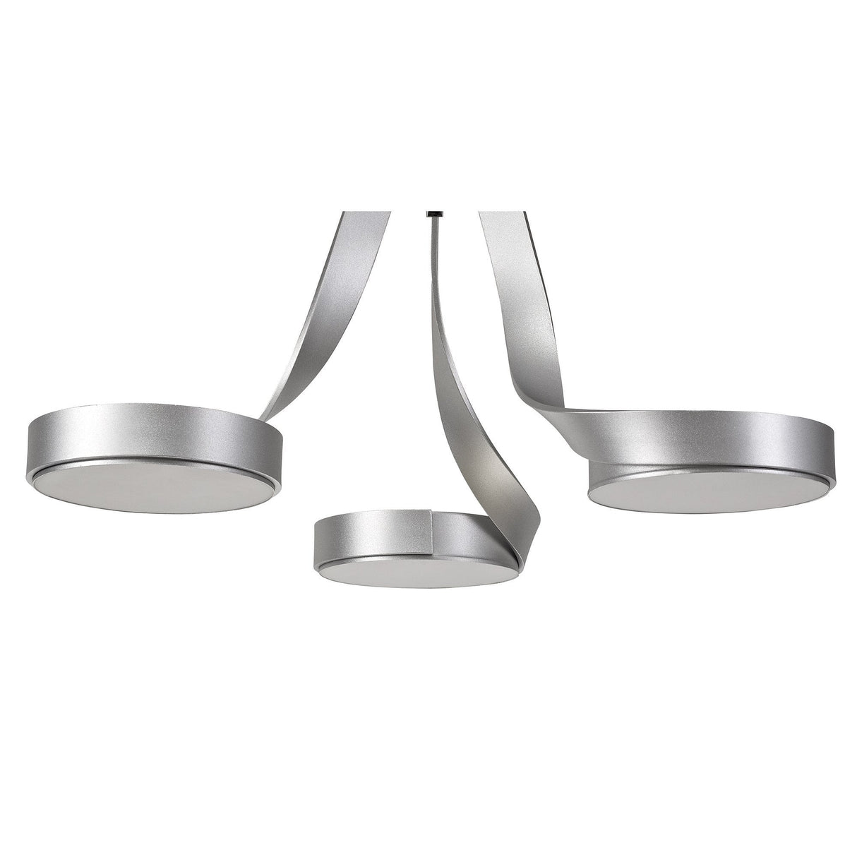 Modern 3-Light Flush Mount Ceiling Fixture, 36W LED, Warm White, Silver/Chrome Finish, 3-Year Warranty