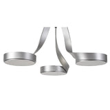 Modern 3-Light Flush Mount Ceiling Fixture, 36W LED, Warm White, Silver/Chrome Finish, 3-Year Warranty