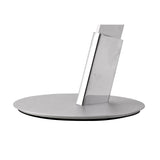Contemporary Silver & Polished Chrome LED Table Lamp, 10W, 3000K, Frosted White Shade, 3-Year Warranty