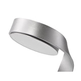 Contemporary Silver & Polished Chrome LED Table Lamp, 10W, 3000K, Frosted White Shade, 3-Year Warranty