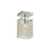 Elegant Crystal Ceiling Light, Polished Chrome Finish, IP44 Rated