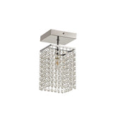 Elegant Crystal Ceiling Light, Polished Chrome Finish, IP44 Rated