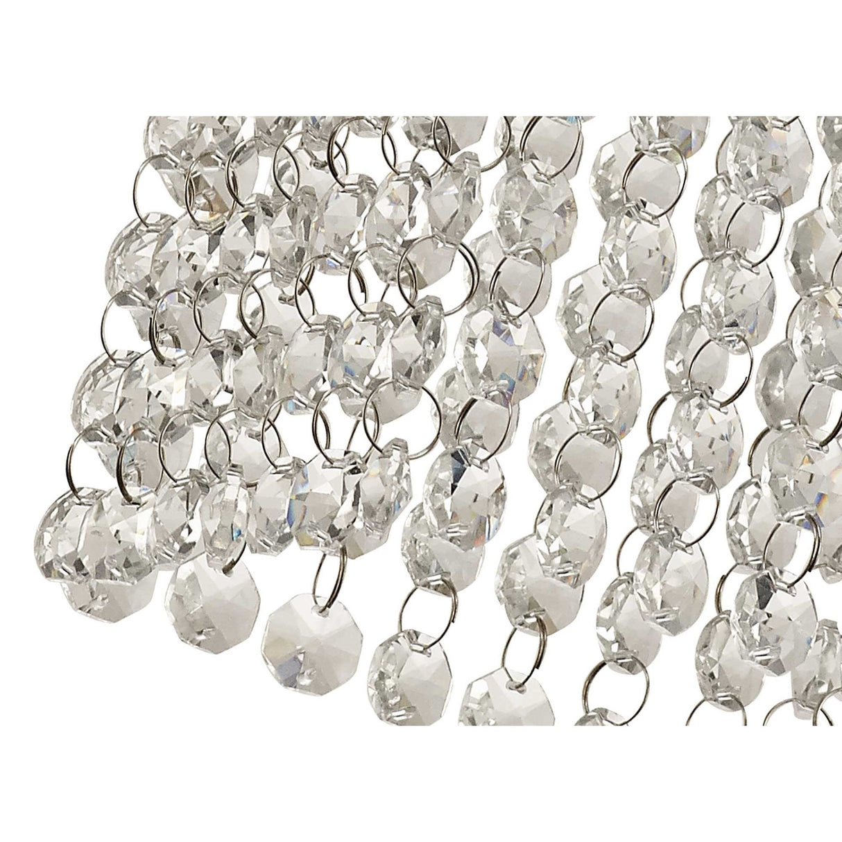 Elegant Crystal Ceiling Light, Polished Chrome Finish, IP44 Rated