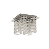 Contemporary Chrome Crystal Ceiling Light, 4 x G9, IP44