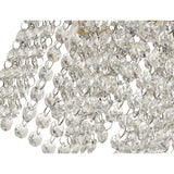 Contemporary Chrome Crystal Ceiling Light, 4 x G9, IP44