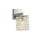 Polished Chrome & Crystal Wall Sconce, G9 LED/Halogen 25W, IP44 Rated