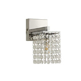 Polished Chrome & Crystal Wall Sconce, G9 LED/Halogen 25W, IP44 Rated