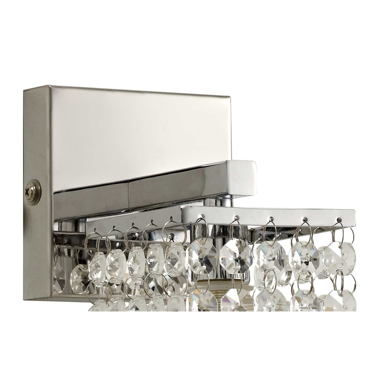 Polished Chrome & Crystal Wall Sconce, G9 LED/Halogen 25W, IP44 Rated