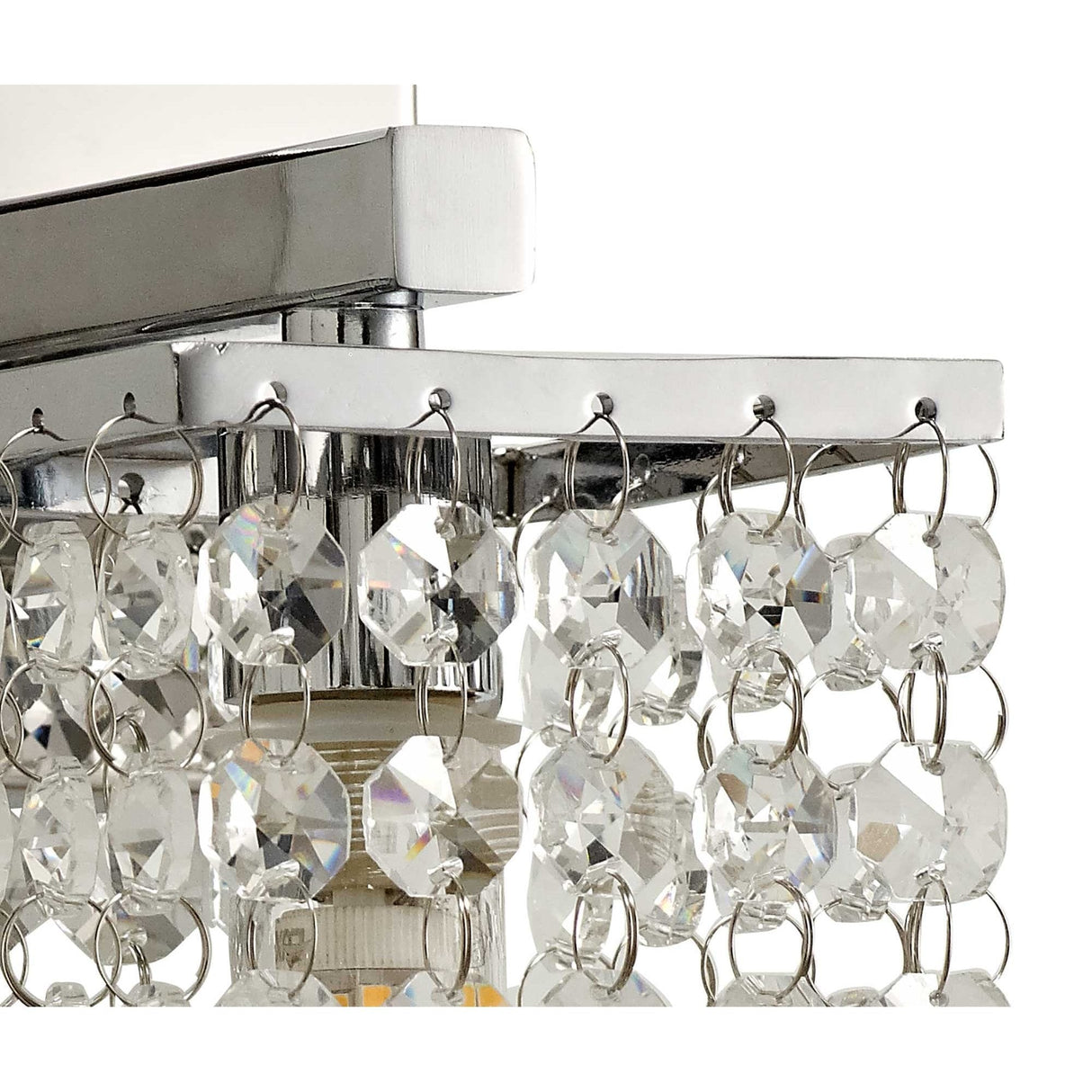 Polished Chrome & Crystal Wall Sconce, G9 LED/Halogen 25W, IP44 Rated