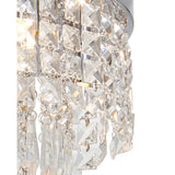 Elegant 4-Light Crystal Ceiling Fixture, Polished Chrome Finish