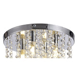 Polished Chrome & Crystal Ceiling Light with 4 x G9 IP44 Rating