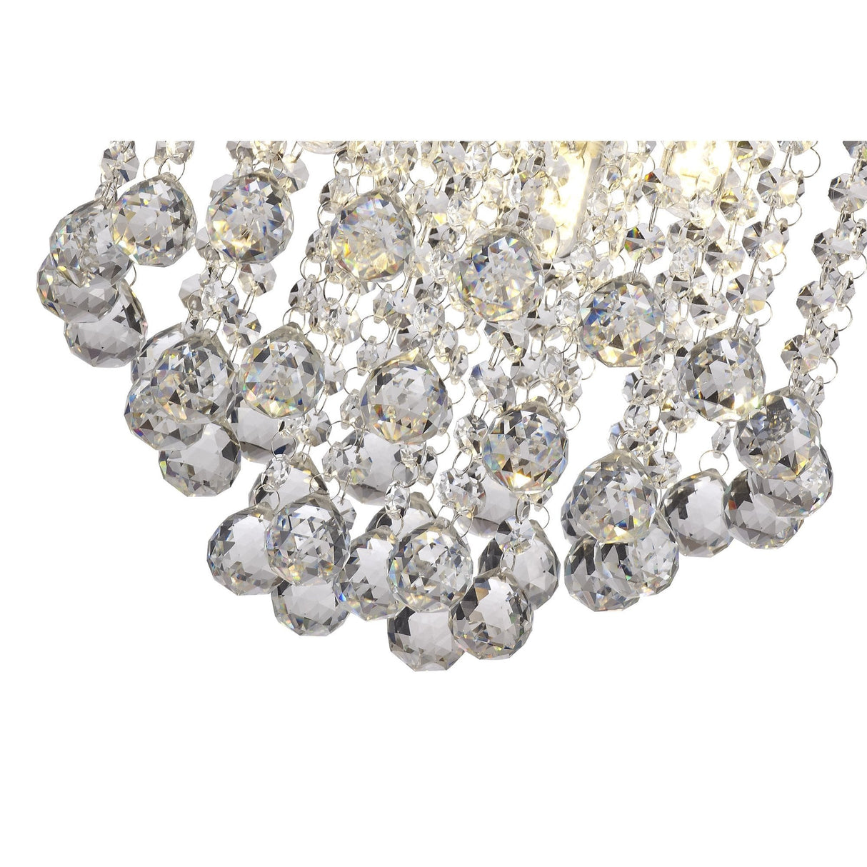 Polished Chrome & Crystal Ceiling Light with 4 x G9 IP44 Rating