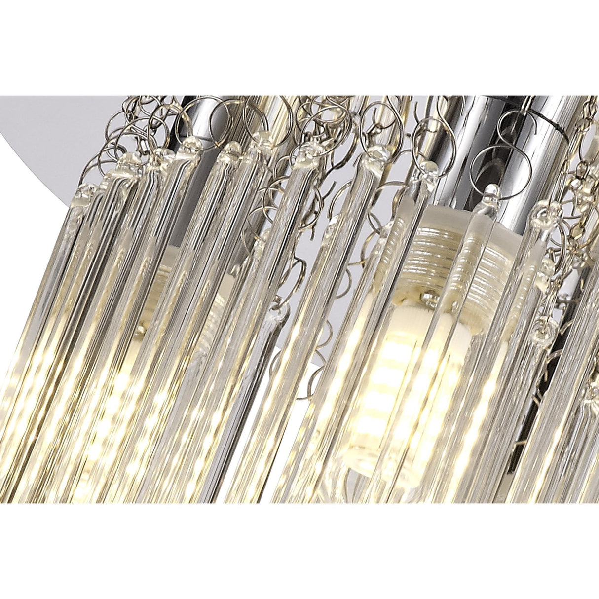 Polished Chrome Ceiling Light with Clear Glass, 4 x G9, IP44