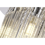 Polished Chrome Ceiling Light with Clear Glass, 4 x G9, IP44