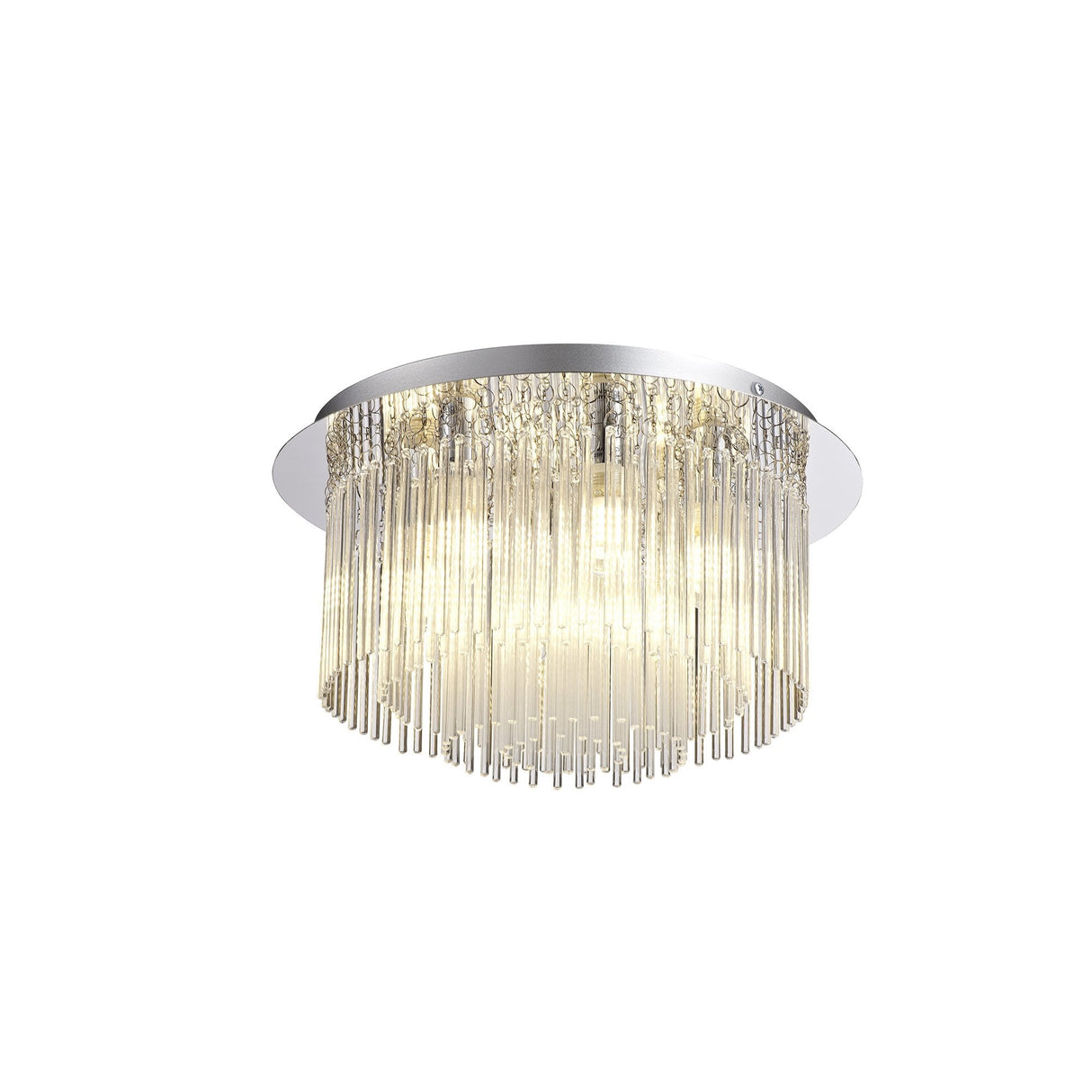 Polished Chrome & Clear Glass Ceiling Light, 6 x G9, IP44 Rated